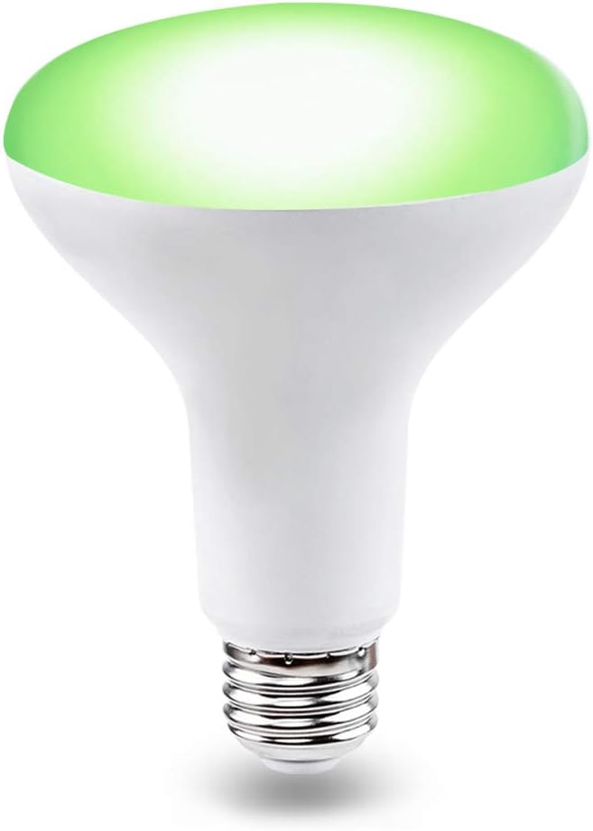 JunTeck BR30 Smart Wi-Fi LED Multicolor Bulb,65W Equivalent, No Hub Required, Compatible with Alexa and Google Assistant