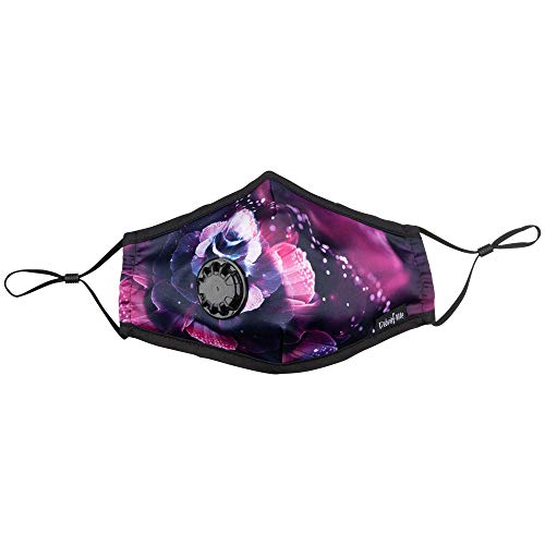 Debrief Me Dust Mask - Anti Pollution Breathable Respirator Mask (1 Mask + 6 Filters) Military Grade N99 Flu Mask Carbon Activated Filtration - Reusable Washable - Comfy Cotton Adjusta (Purple Rising)