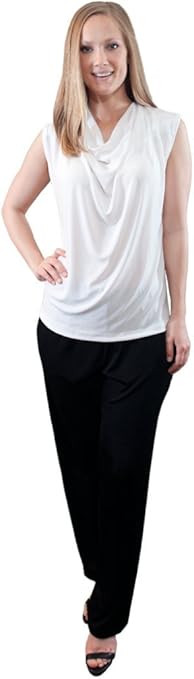 Cowl Neck Tank Top (Champagne) at Amazon Womenâs Clothing store
