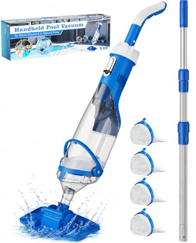 Cordless Pool Vacuum Telescopic Pole 18.5 GPM