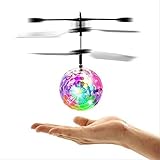 RC Flying Ball, RC Infrared Induction Helicopter Ball Built-in Shinning Color Changing LED Lights for Kids, Teen
