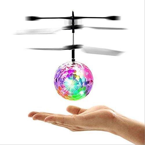 RC Flying Ball, RC Infrared Induction Helicopter Ball Built-in Shinning Color Changing LED Lights for Kids, Teen