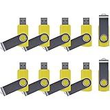 Enfain 10 Pack 8 GB USB Flash Drive Yellow