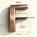 HopeWan Door Letters A B C D E F, 2 Inch Bronze Alphabet Wall Stickers for Apartment/Home Decoration/Mailbox. (2