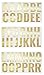 Large Gold Foil Letter Wall Stickers, Arts and Craft Supplies (2 x 2.5 in, 74 Pieces)