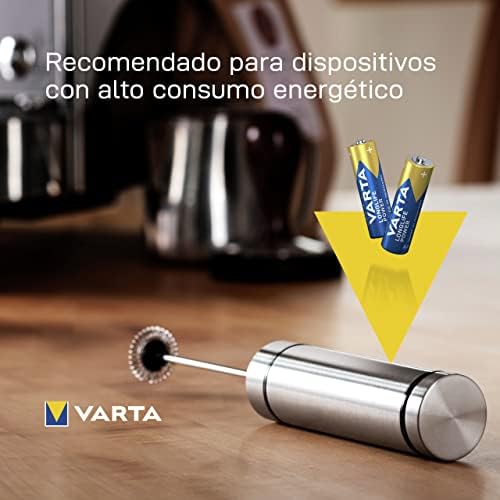 Pila Longlife Power AA LR6 (paquete de 12 unidades), pila alcalina - «Made in Germany» - Adecuado para juguetes, linternas, mandos y otros aparatos que funcionan con pilas