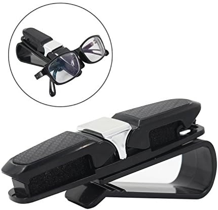 Zaker Double Sunglasses,Glasses Car Holder,Sunglasses Holders for Car Visor/Air Vent-Conveniently Holds Sunglasses or Parking Ticket(Black)