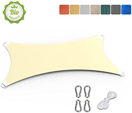 Saint Design Sun Shade Sails Triangle Patio Garden UV Block (ECOLOGICAL MATERIAL) (13x10, Beige)