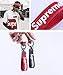 Latest fashion keychain Car keychain Keychain for Men and Women rubber metal keychain couple keychain urban style keychain（Red Black）