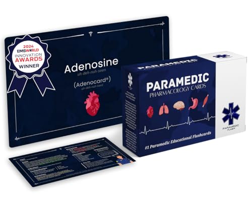 EMT & Paramedic Pharmacology Drug Study Flashcards & Pocket Guide With Test Questions, Dosage Formulas, IV Guages, Concentrations, Drip Rates, & So Much More For Students, EMTs, Paramedics, or Nurses.