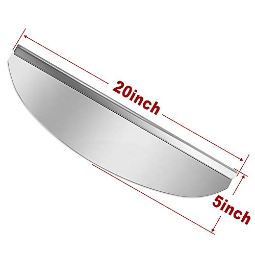 SHANGPEIXUAN Pizza Knife Rocker Cutter Stainless Steel Pizza Rocker 20 Inch