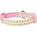 Blueberry Pet 2019 New 4 Patterns Adjustable Flocking Dog Collar with Artificial Silk Flower – Polka Dot in Baby Pink, Small, Neck 12″-16″thumb 4