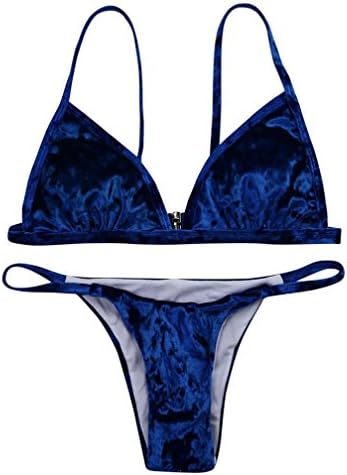 Sunsee Women's [ Velvet Bikini Set ] Swimming Costumes [ Two Piece Swimsuit ] Push-up Swimwear