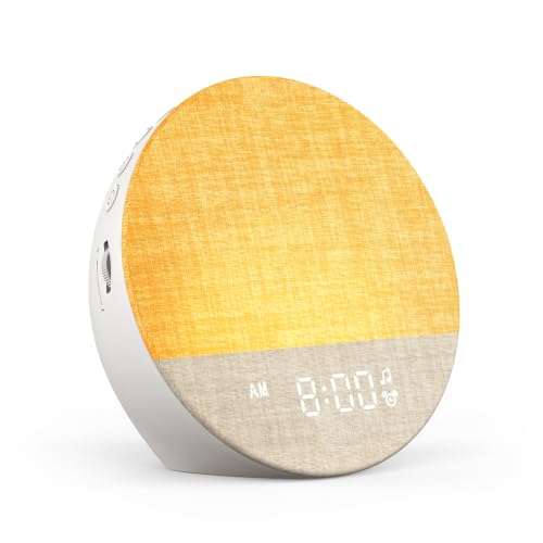 Dreamegg Sunrise 1-Sound Machine Alarm Clock, White Noise Machine with 29 Soothing Sounds, Custom Sleep Routine, Dimmable Display,Wake up Light for Adult-Ivory