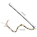 Cat Wand, PETBABA Interactive Feather Toy Teaser on Plastic Stick with Safe Colth Charmer for Fun Catcher Exercise to Drive Your Kitten Crazy in Leopard
