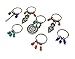 Hyamass 14pcs Antique Silver Coin Colorful Beads Charms Pendant Rings Set Hair Clip Headband Hair Accessories