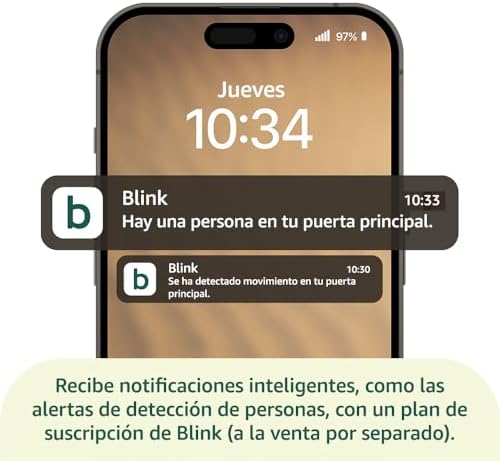 Sistema de videotimbre Blink | Vídeo HD de cuerpo entero, autonomía de dos años, configuración sencilla, IP65 | Módulo de sincronización básico incluido | Blanco