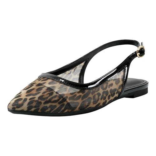 Marc Fisher Women's Erisa Flat, Leopard/Black 120, 8.5