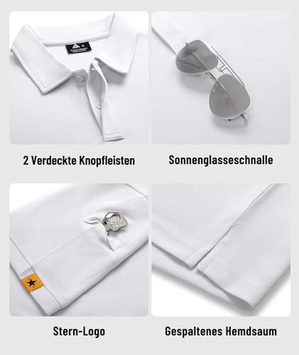 ZITY 5 Pack Men's Polo Shirts Short Sleeve Quick Dry Breathable Men's Polo Shirt Summer Sports Shirt Regular Fit Golf Polos for