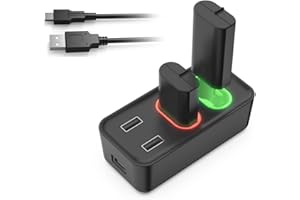Xbox Series X|S Controller Battery Pack, 2x800mAh USB Rechargeable Controller Battery Charger Station Kit with Led Indicator 