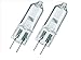 2Pack, JC GY6.35 24V 100W Q100T3/CL/GY6.35 24V Clear Halogen Lamp Light Bulb
