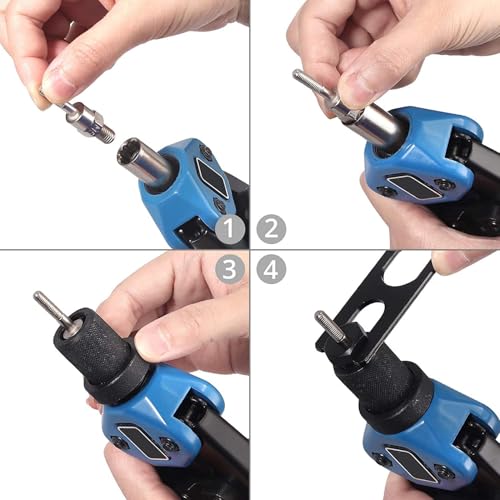 TERRIFI Rivet Nut Gun Tool Kit, 34 cm Hand Riveter with 110pcs Nuts (M3-M12), Includes M3, M4, M5, M6, M8, M10, M12, Pop Rivet Nut Tool Set with Carrying Case