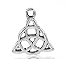 HOUSWEETY 50PCs Silver Tone Celtic Knot Charm Pendants 15x17mm(5/8