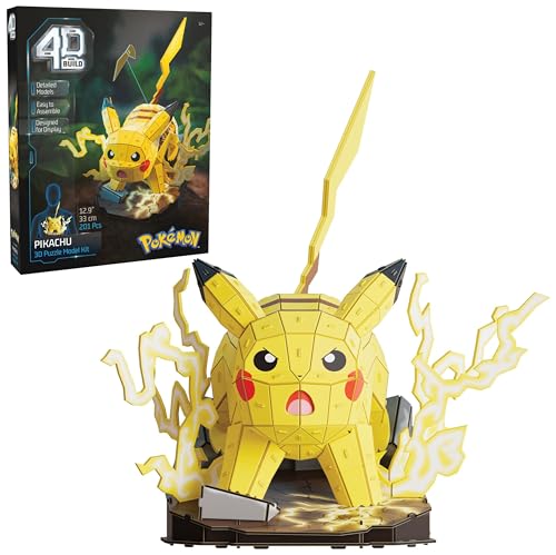 , Pokémon Pikachu, Kit di Modellismo 3D, Puzzle per Adulti, 201 pezzi, dai 12 Anni in su