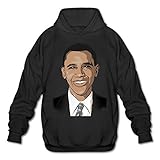 Men’s Awesome Old Mature Man Barack Obama Hoodie Black XX-Large