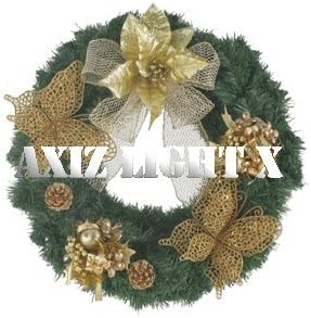 Amazon Co Jp クリスマス45cmリース装飾例 ４５ｃｍf ２個セット ノーブルリース ホーム キッチン