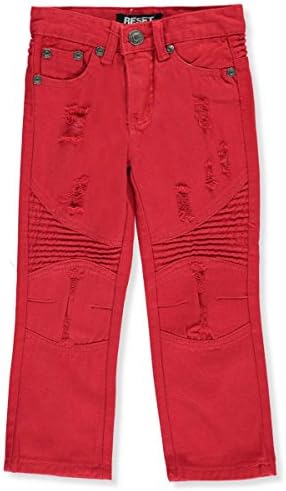 Reset Little Boys' Moto Jeans - red, 7
