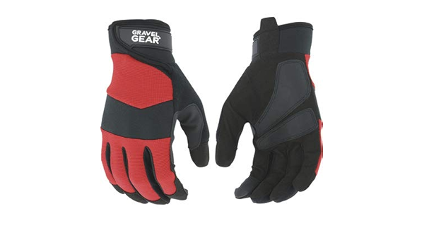 Gravel Gear Men S Utility Gloves N Black Red Large Model gg L Amazon Com