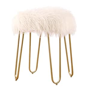 Tocador taburete, silla de taburete de vestuario de hierro forjado