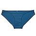 Queenie Ke Women's Comfort Cotton Rich Snug Fit Ultra Low Brief Panty Size L Color White Heart/Blue Stripe/Sky Blue/Ocean Blue 4 Pack