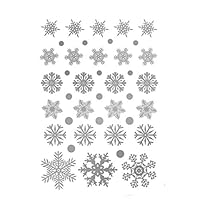 SANGNI Moistureproof Christmas Christmas Snowflake Wall Sticker Waterproof Window Cling Mural Removable PVC Door Decor Suitable for Home Office Store Decoration 28x20cm (White)