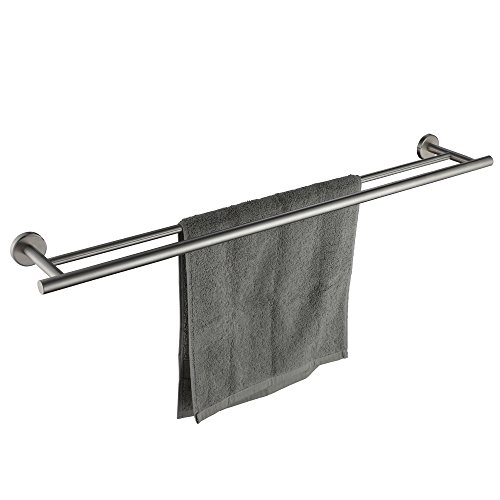 JQK Double Bath Towel Bar, 30 Inch Stainless Steel Towel Rack for
