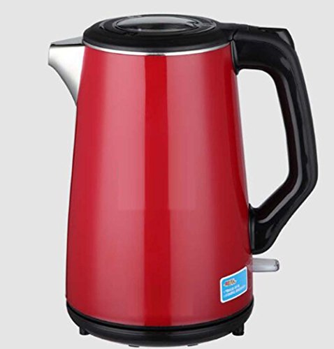 Stainless Steel Double-Layer Anti-Scalding Electric Kettle Color Automatic Power-Off Household Kettle,Red