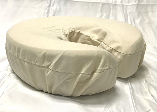 Therapist's Choice Premium Deluxe Microfiber Massage Table Face Cradle Covers, 4pcs per package (Natural)