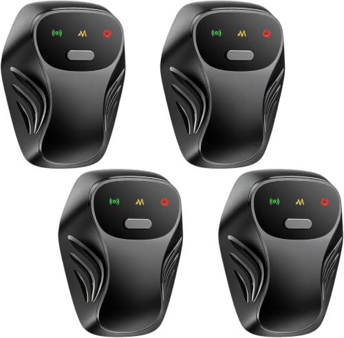 RUTIDA Ultrasonic Pest Repeller, 4 Pack Electronic Mosquito Repellent Pest Control, Ultrasonic Mosquito Repeller for Indoors, Flies, Mice, Cockroaches, Spiders, Rodents