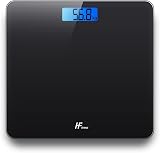 HomeFashion HFitness 28x28 cm Digital Bathroom Scale 180 KG Backlit view 6