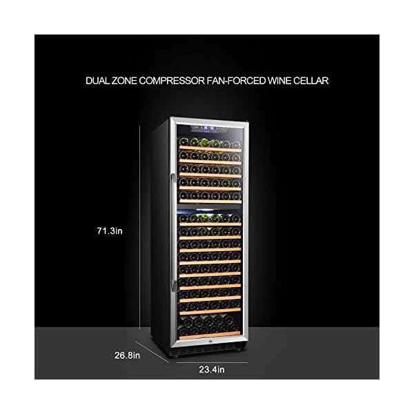 Lanbo-Dual-Zone-Compressor-Red-Wine-Cooler-with-Wooden-Shelves-160-Bottles