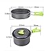 Cozime Camping Cookware Mess kit-8pics Cookset Lightweight Compact Durable Pot Pan Bowls Foldable Spork Nylon Bag for Boy Scouts