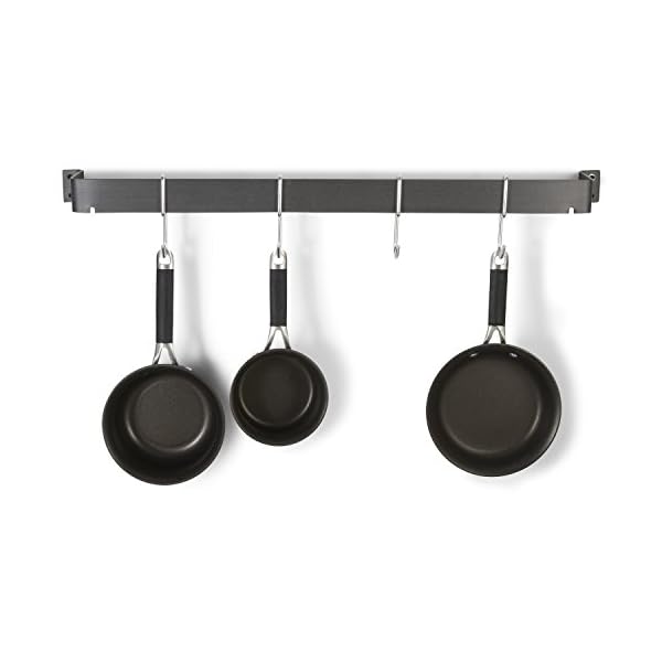 Calphalon 32Inch Straight Wall Pot Rack with 4 HeavyDuty Single Hooks