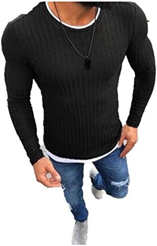 GETHIS Men's Slim Fit Pullover Casual Long Sleeve Knitted Sweater Muscle Tee T-Shirt Tops Blouse
