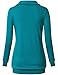 Oversized Sweaters for Women, Messic Women's Long Sleeve Lapel V-Neck Kangaroo Pocket Knit Sweatshirt, Aqua, XX-Large