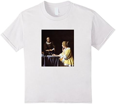 unisex-child Mistress and Maid by Johannes Vermeer - Art TShirt 12 White