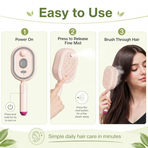 Electric Spray Air Cushion Massage Comb, Electric Spray Air Cushion Massage Hair Comb, Electric Spray Massage Comb, For Wet & Dry Hair, Portable Home Spa Styling Tool