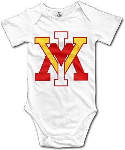 VMI Keydets White Cartoon Short Sleeves Variety Baby Onesies Bodysuit For Boys Size 12 Months
