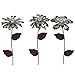 CEDAR HOME Galvanized Floral Garden Stake Outdoor Glow in Dark Plant Pick Water Proof Metal Stick Art Ornament Decor for Lawn Yard Patio, 4