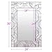 WATERJOY Large Framed Rectangular Bathroom Mirror, Sliver Vanity Glass Wall Make-up Mirror,...